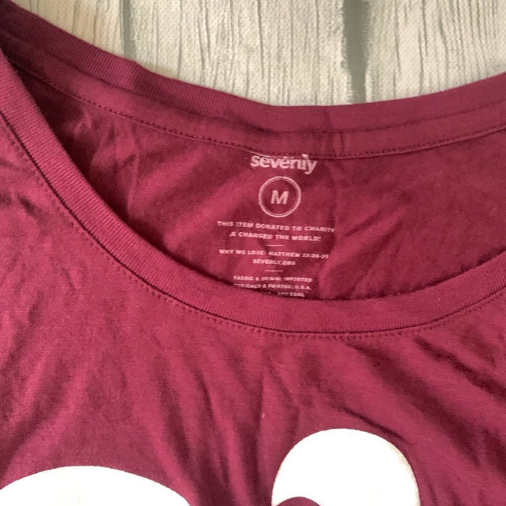 Sevenly maroon foster love dolman top-medium - Picture 4 of 6